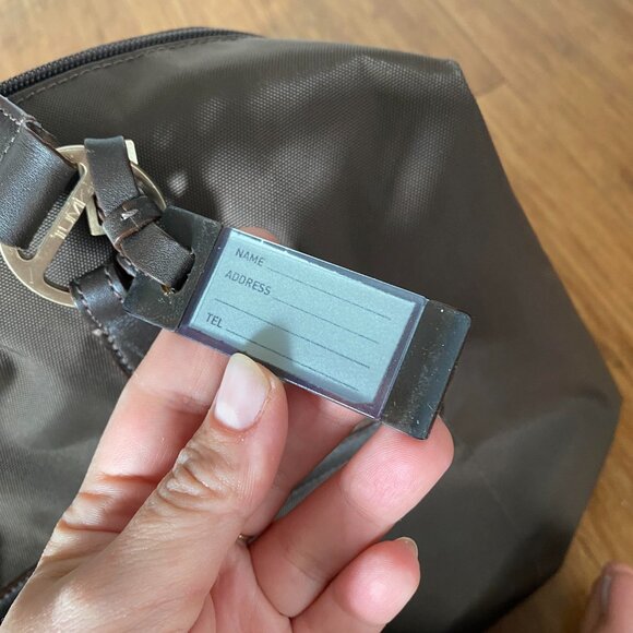 TUMI  Brown Nylon and Leather Tote Travel Carry-On Bag - Picture 4 of 16